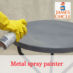 Metal spray painter Mr. Biplab Guria in Reapara